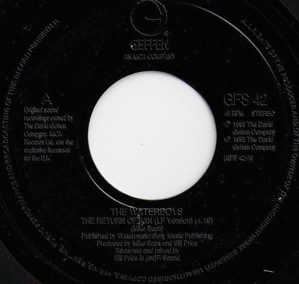 The Waterboys : The Return Of Pan (7", Single, Bla)
