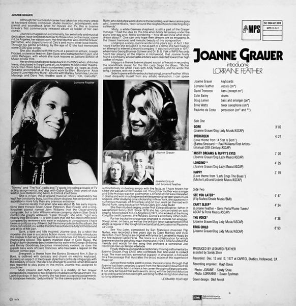 Joanne Grauer Introducing  Lorraine Feather : Joanne Grauer Introducing Lorraine Feather (LP, Album)