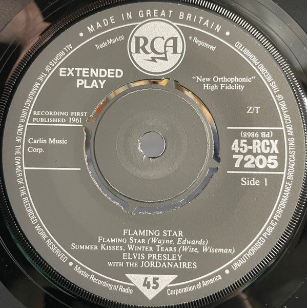 Elvis* : Flaming Star (7", EP, RE)
