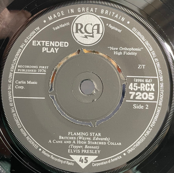 Elvis* : Flaming Star (7", EP, RE)