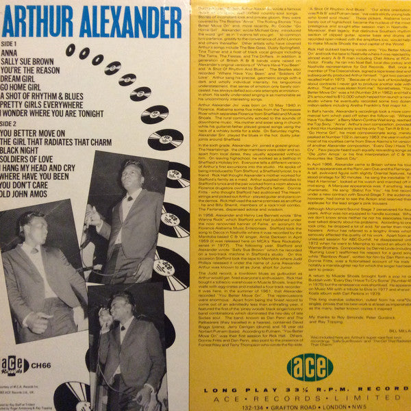 Arthur Alexander : A Shot Of Rhythm And Soul (LP, Comp, RP, Bla)