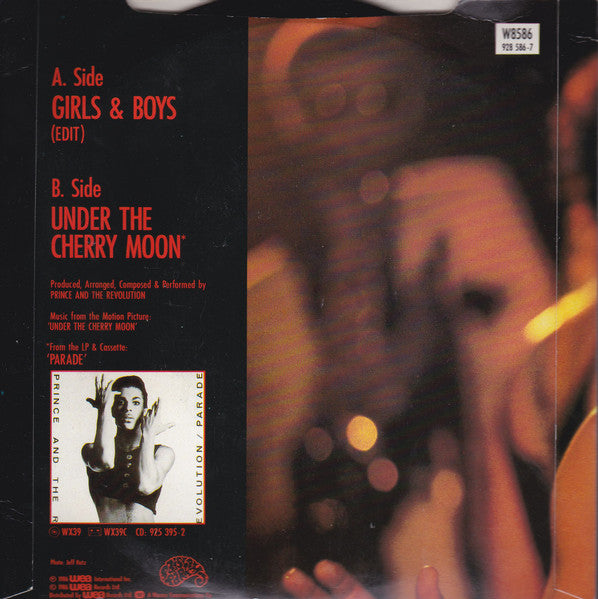 Prince And The Revolution : Girls & Boys (7", Single, Pap)