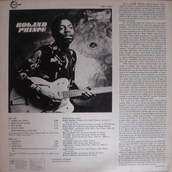 Roland Prince : Color Visions (LP, Album)