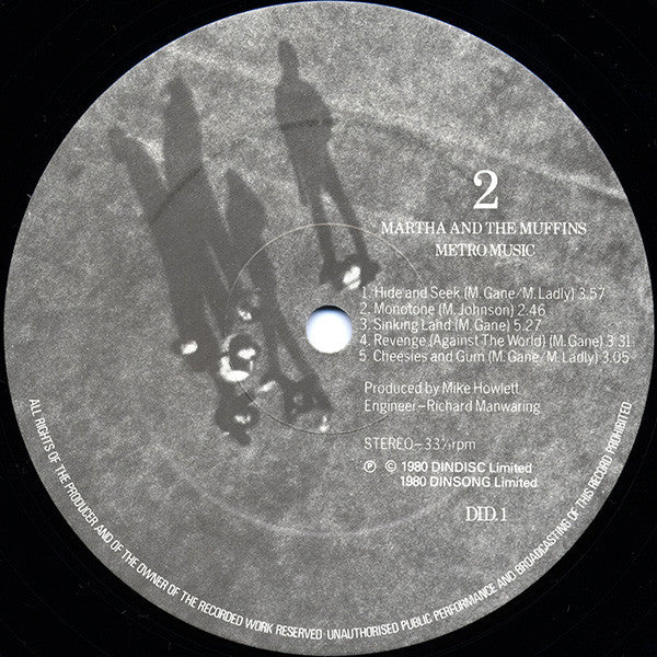 Martha And The Muffins : Metro Music (LP, Album)