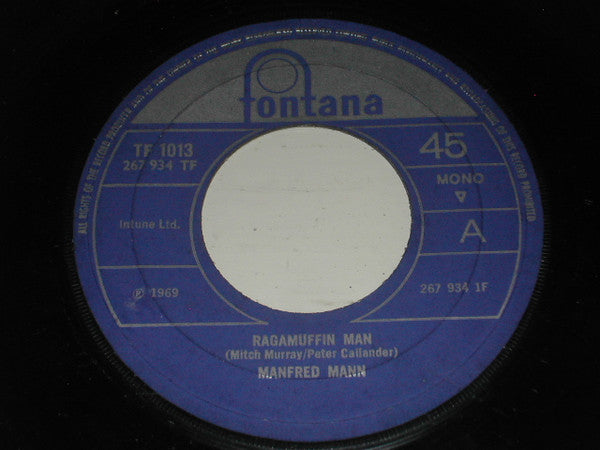 Manfred Mann : Ragamuffin Man (7", Single, Mono, Juk)