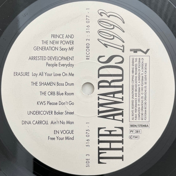 Various : The Awards 1993 (34 Classic Hits From The 1993 Brit Awards) (2xLP, Comp)
