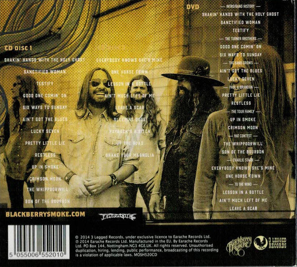 Blackberry Smoke : Leave A Scar Live (2xCD, Album + DVD-V, Multichannel + Dig)