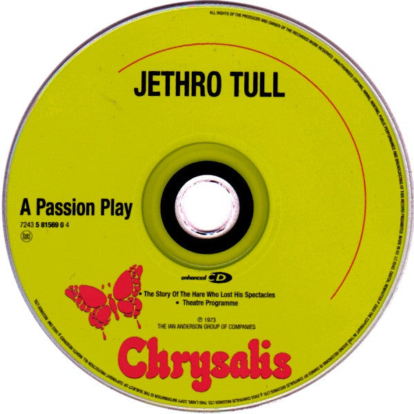 Jethro Tull : A Passion Play (CD, Album, Enh, RE, RM, RP)