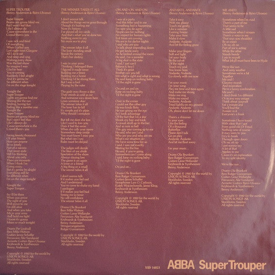 ABBA : Super Trouper (LP, Album)