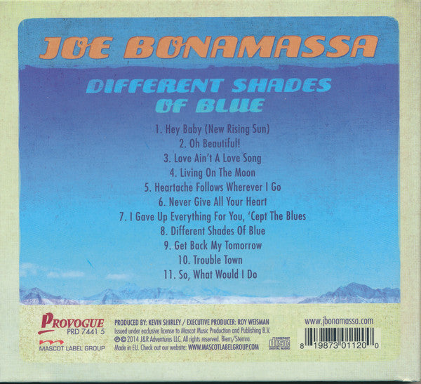 Joe Bonamassa : Different Shades Of Blue (CD, Album, Dlx, Ltd)
