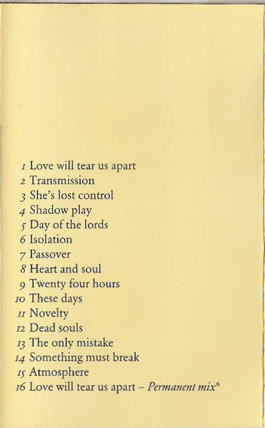 Joy Division : Permanent: Joy Division 1995 (Cass, Comp)