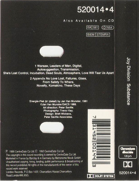 Joy Division : Substance (Cass, Comp, RE)