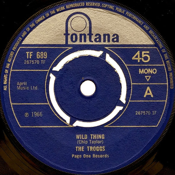 The Troggs : Wild Thing (7", Single, Mono, 4-P)