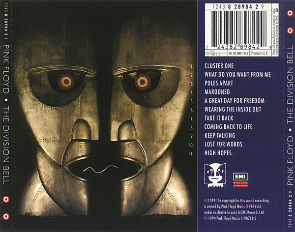 Pink Floyd : The Division Bell (CD, Album, RE)
