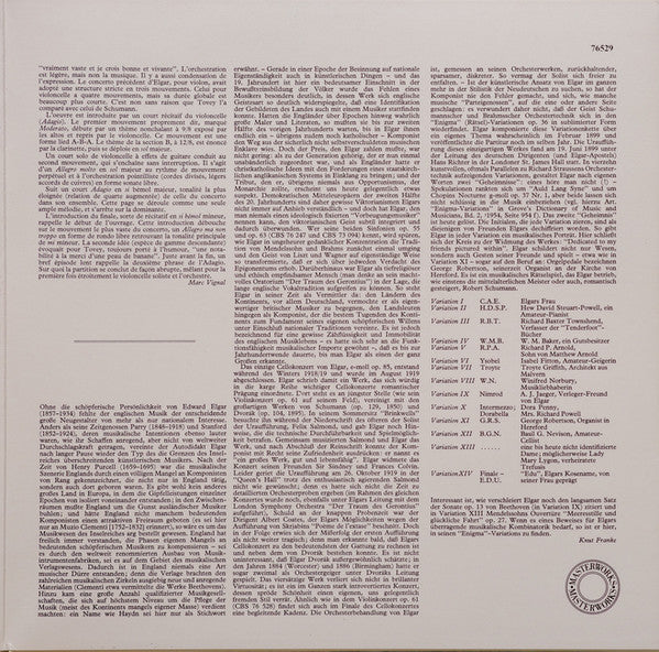 Elgar*, Jacqueline Du Pré, Daniel Barenboim, Philadelphia Orchestra*, London Philharmonic Orchestra : Cello Concerto, Op. 85 / Enigma" Variations (LP)