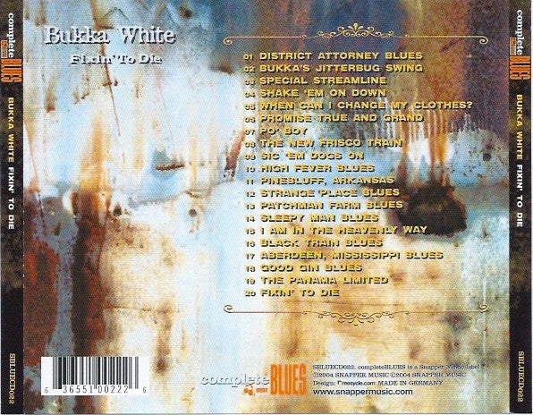 Bukka White : Fixin' To Die (CD, Comp, RE)