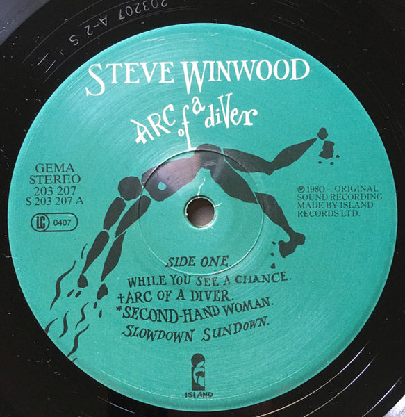 Steve Winwood : Arc Of A Diver (LP, Album, RP)