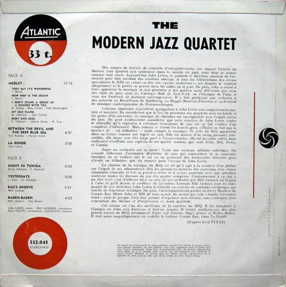 The Modern Jazz Quartet : M-J-Q (LP, Album, Mono, RE)
