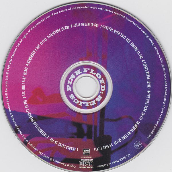 Pink Floyd : Relics (CD, Comp, RE, RM, RP)