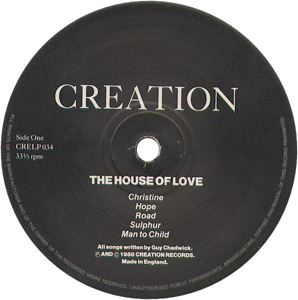 The House Of Love : The House Of Love (LP, Album)