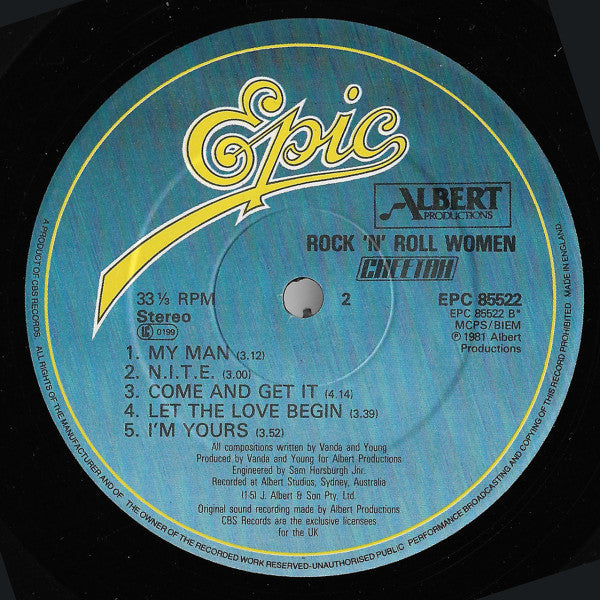 Cheetah (3) : Rock & Roll Women (LP, Album)