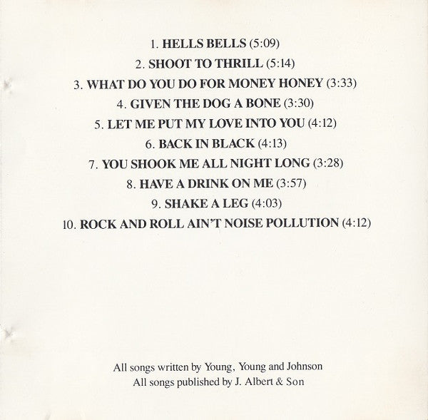 AC/DC : Back In Black (CD, Album, RE)