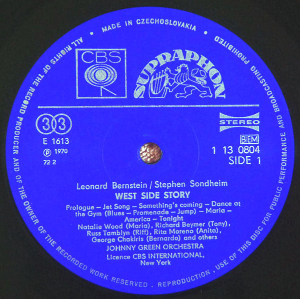 Leonard Bernstein, Stephen Sondheim : West Side Story (The Original Soundtrack Record) (LP, Album, RE)