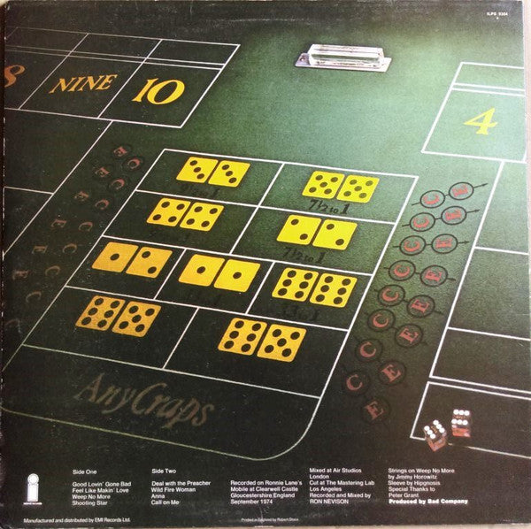 Bad Company (3) : Straight Shooter (LP, Album)