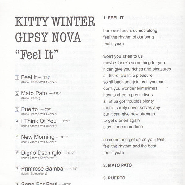 Kitty Winter Gipsy Nova : Feel It (CD, Album, RE)