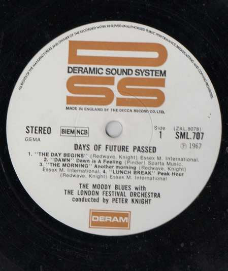 The Moody Blues With The London Festival Orchestra Conducted By Peter Knight (5) : Days Of Future Passed (LP, Album, RE, Bro)