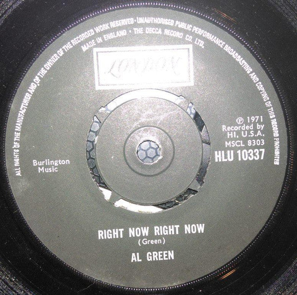 Al Green : Tired Of Being Alone (7", Single)