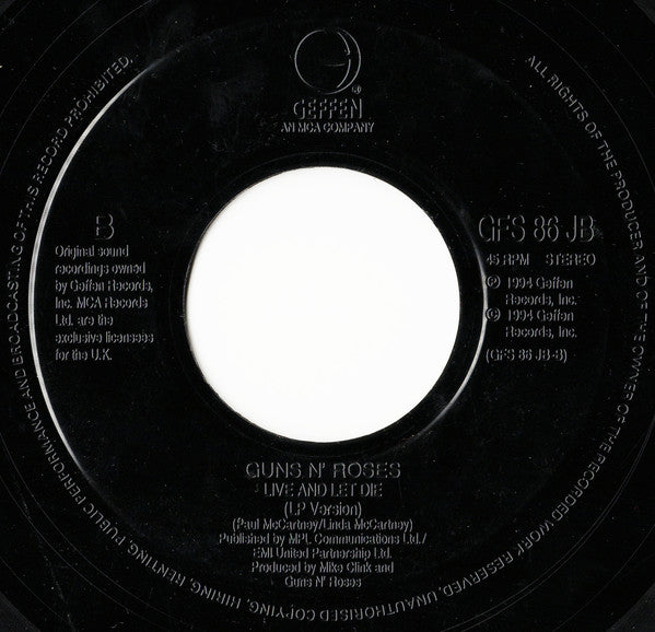 Guns N' Roses : Sympathy For The Devil (7", Single, Jukebox)