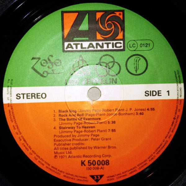 Led Zeppelin : Untitled (LP, Album, RE, Gat)