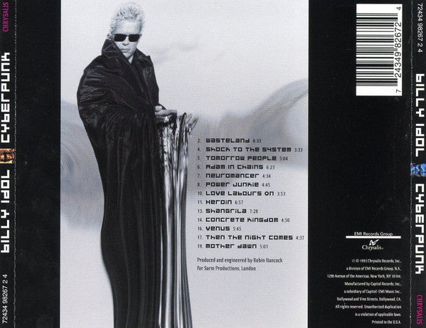 Billy Idol : Cyberpunk (CD, Album, RE)