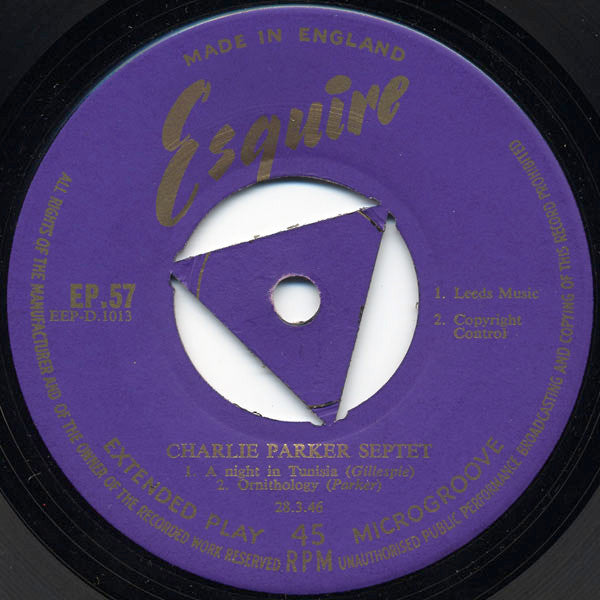 Charlie Parker : Memories Of Bird (7", EP, Mono, 3-L)