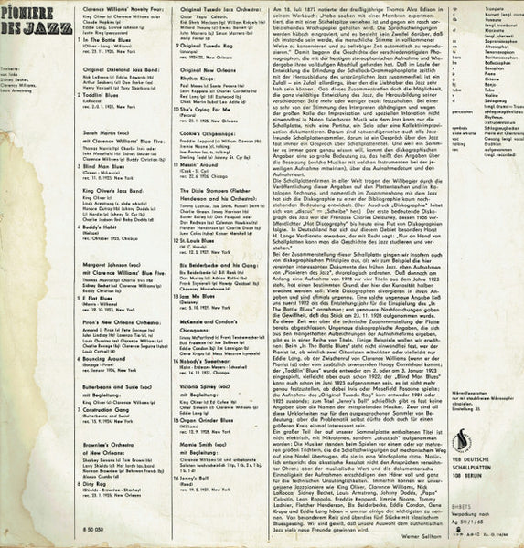 Various : Pioniere Des Jazz (LP, Comp, Mono)