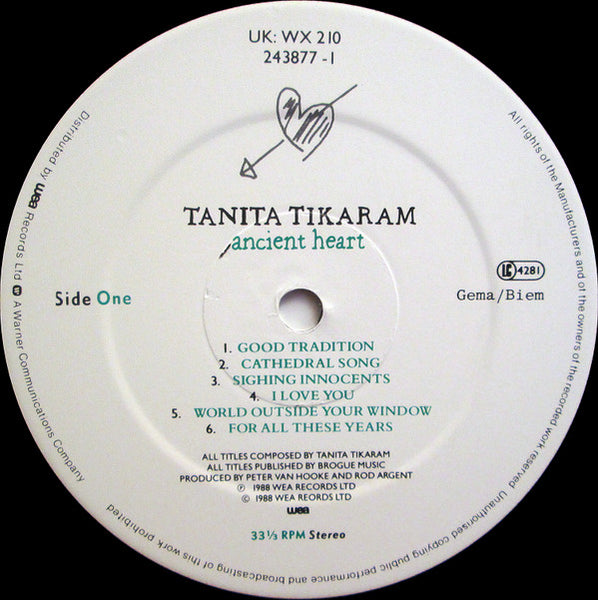 Tanita Tikaram : Ancient Heart (LP, Album)