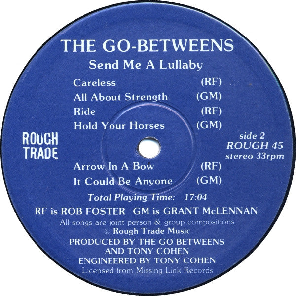 The Go-Betweens : Send Me A Lullaby (LP, Album, PRS)