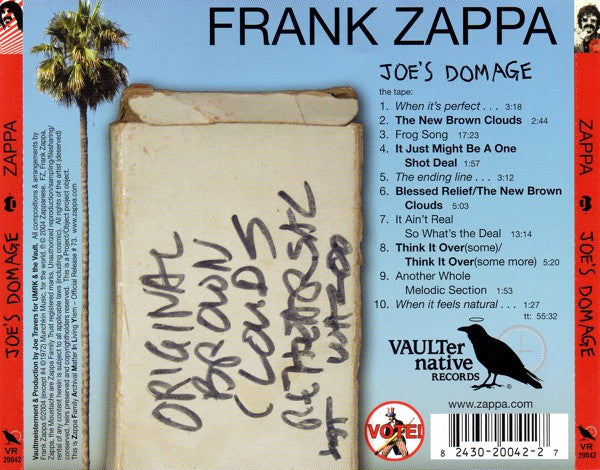 Frank Zappa : Joe's Domage (CD, Album)