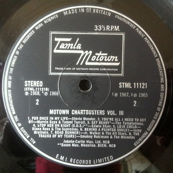 Various : Motown Chartbusters Vol. 3 (LP, Album, Comp)