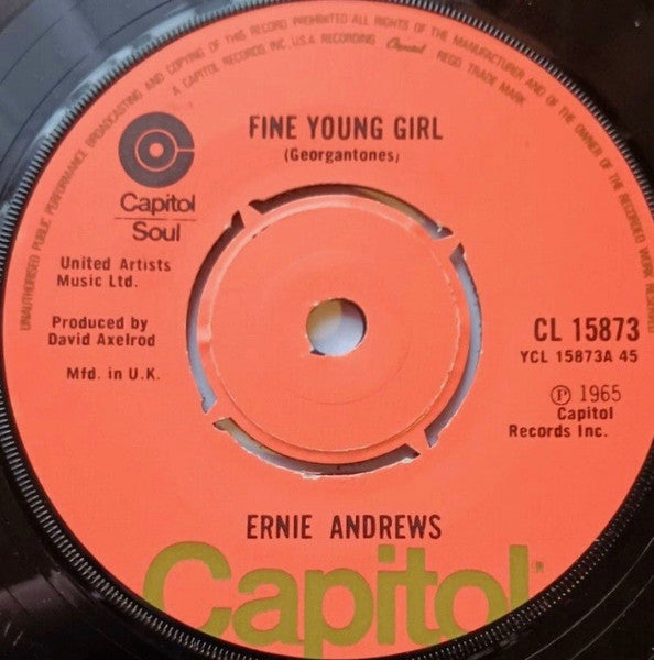 Ernie Andrews : Fine Young Girl (7", Single, RE)