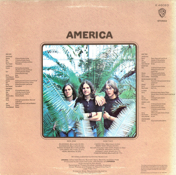 America (2) : America (LP, Album, RE)