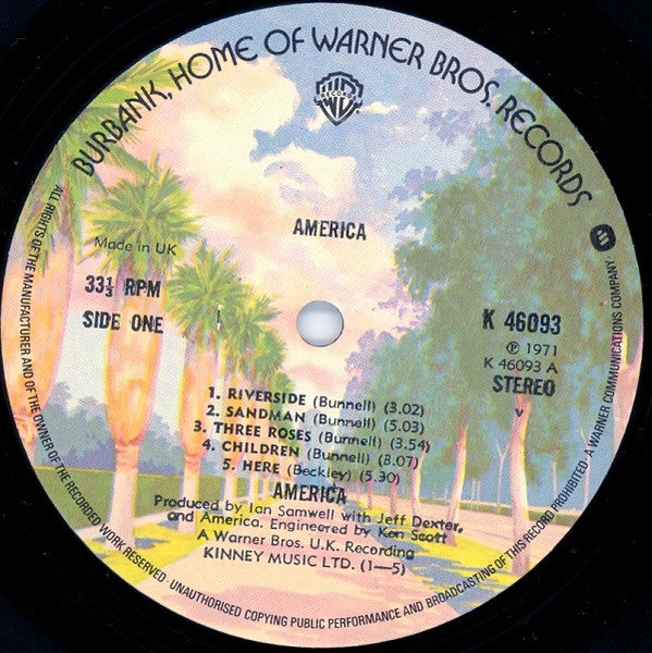 America (2) : America (LP, Album, RE)