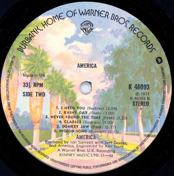 America (2) : America (LP, Album, RE)