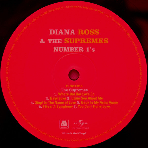 Diana Ross & The Supremes :  Number 1's (2xLP, Comp, RE, RM, 180)