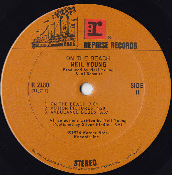 Neil Young : On The Beach (LP, Album, San)