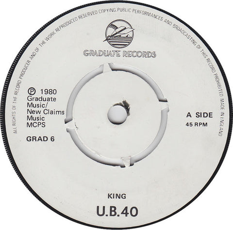 U.B. 40* : King / Food For Thought (7", Pus)