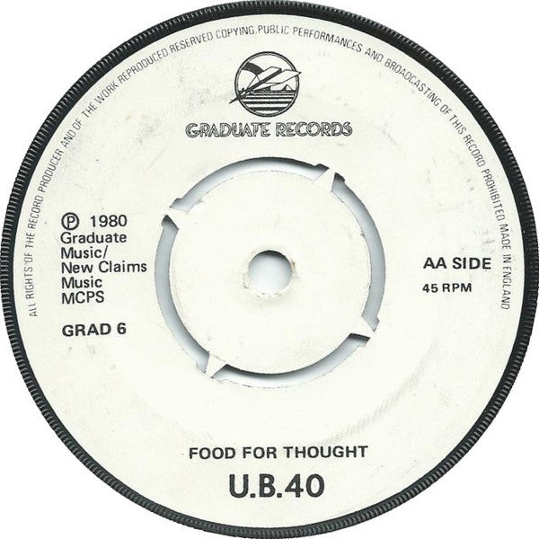 U.B. 40* : King / Food For Thought (7", Pus)