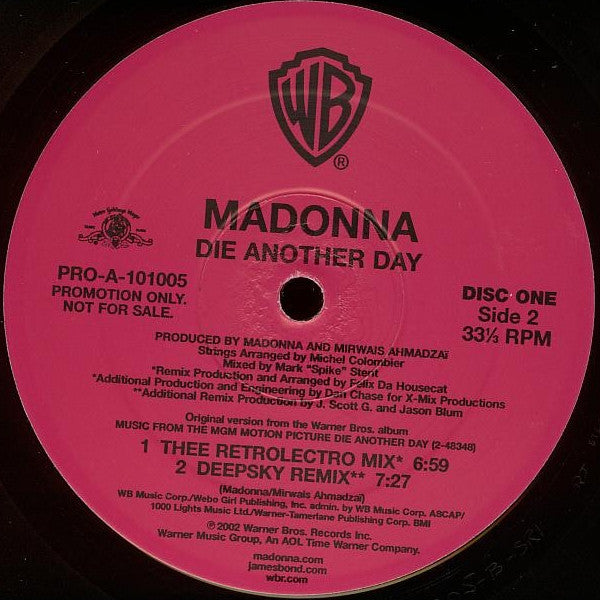 Madonna : Die Another Day (The Remixes) (2x12", Promo)