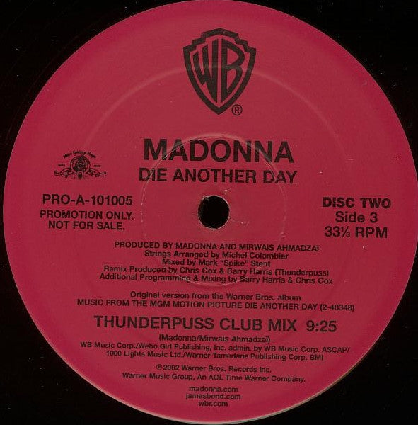 Madonna : Die Another Day (The Remixes) (2x12", Promo)